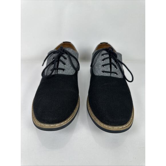 Aldo Black & Gray Casual Oxford Dress Shoes Size 9 - Picture 5 of 8